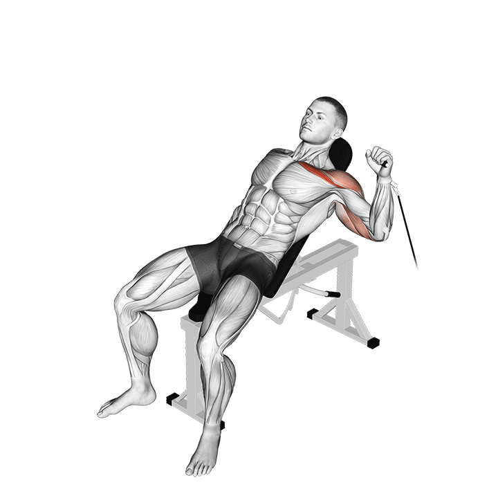 Cable Decline One Arm Press demonstration